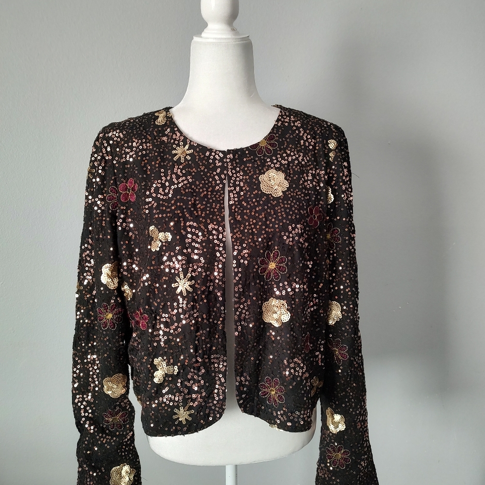 Lauren Conrad Jacket Coats M Sequin Party Cocktail Vintage PartyCocktail New